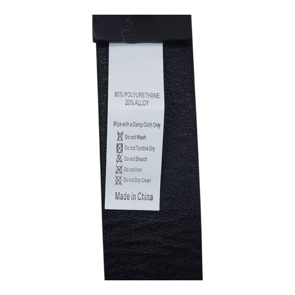 True Love Accessories Black Belt Brass Accents With Heart Buckle Medium 42 1/2" - Picture 3 of 11